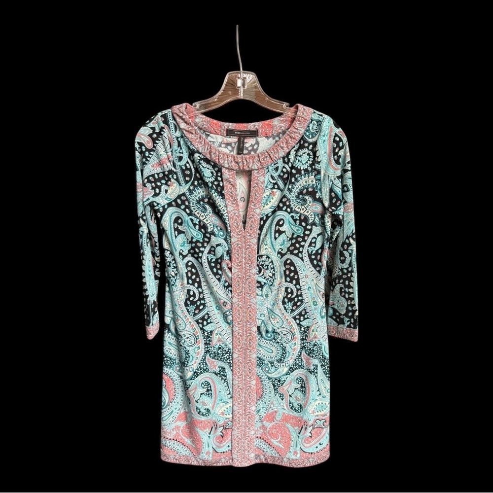 BCBGMaxAzria Multicolor Paisley Tunic